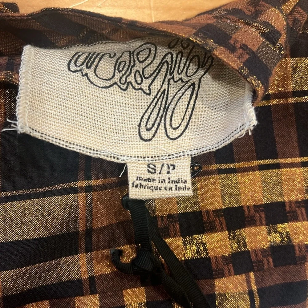 Ace & Jig Brown Plaid Blouse - Picture 3 of 6